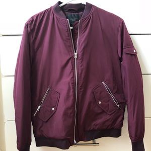 Zara (Trafaluc) Maroon Bomber Jacket